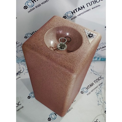 Фонтанчик питьевой из искусственного камня с охлаждением, кнопкой и СанПиН кольцом